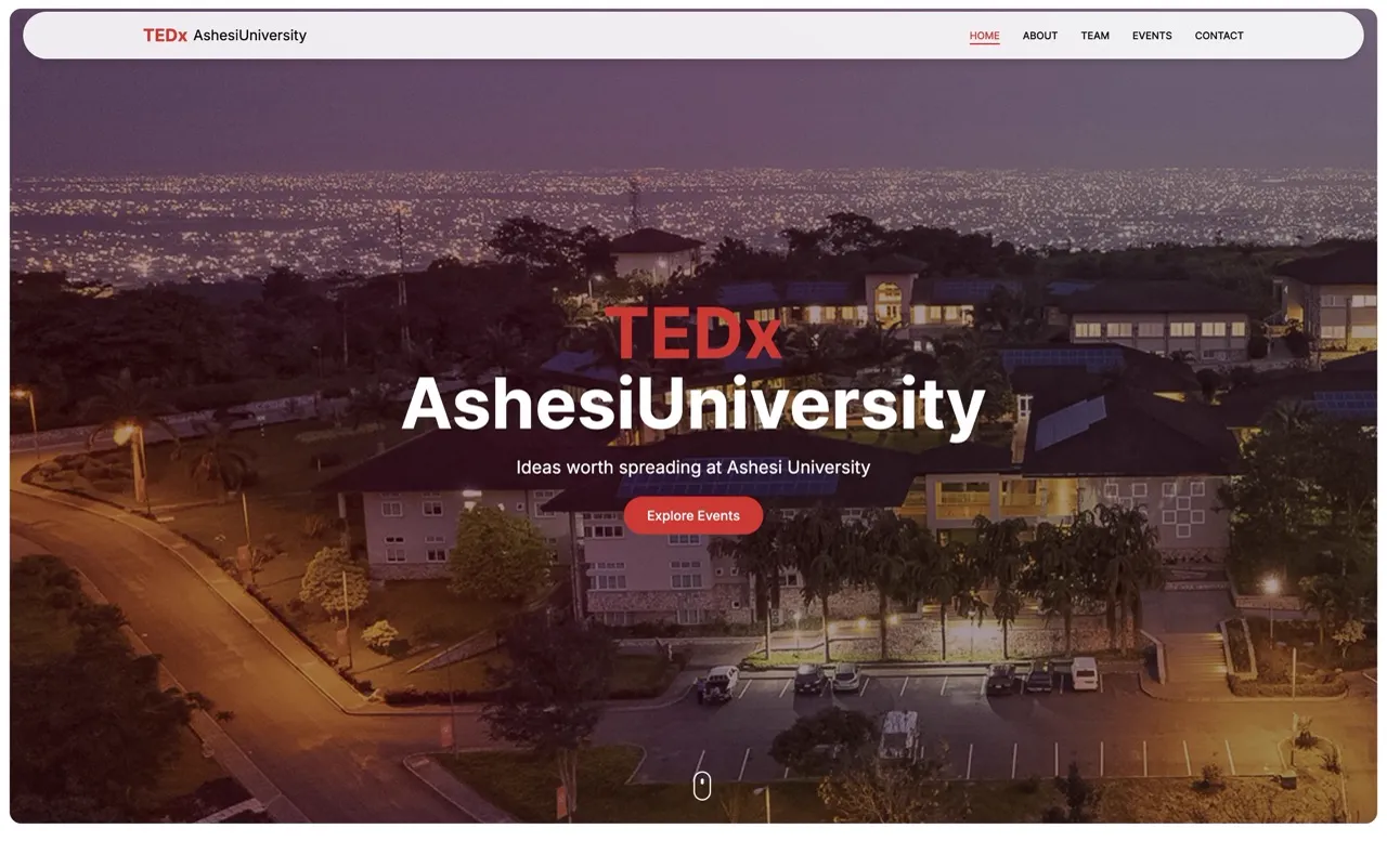 TEDx Ashesi Website